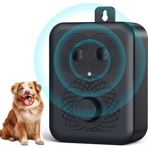 Anti Barking Device, Dog Barking Control Device with 3 Modes, Ultrasonic Dog Barking Deterrent Devices for Indoor & Outdoor Use, Safe & Humane Dog Silencer, Bark Box Stops Dog from Barking (Black)