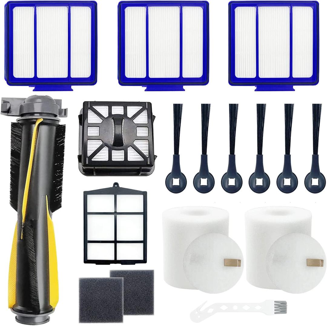 Replacement Parts for Shark IQ RV1001AE, Shark AV911S EZ, AV1010AE RV1000 RV1001 AV970 AV993 AV1002AE UR1000SR UR1005AE Robot Vacuum Cleaner Accessories Kit,Main Brush,Filters,Side Brushes,Pre Filter