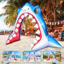 KOOY 13FT Giant Shark Inflatable Arch with Built-in LED Lights, Summer Outdoor Pool Party Decor, Waterproof Summer Inflatables Decorations for Beach, Backyard, Garden