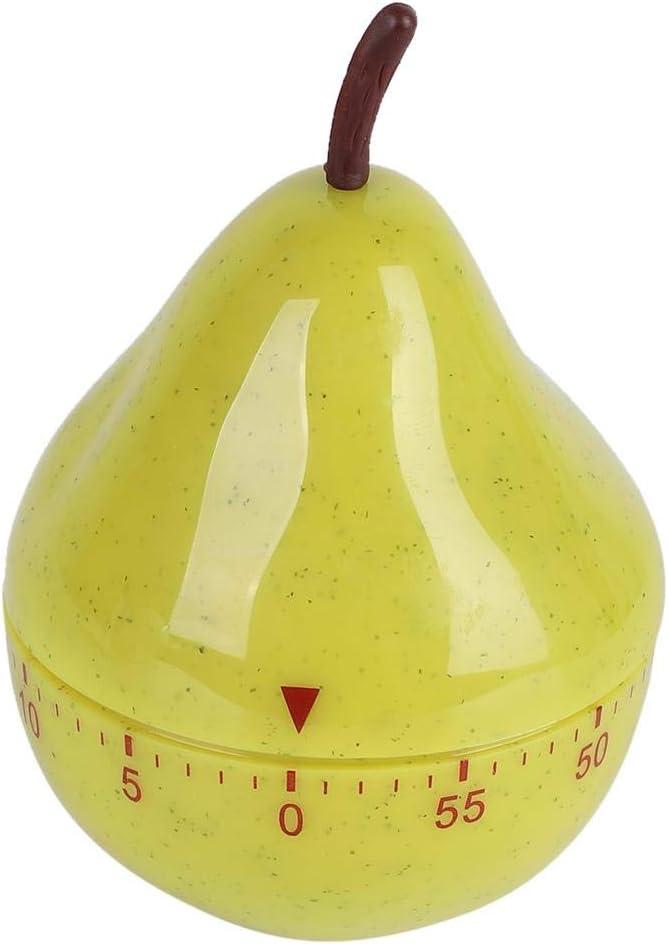 Cartoon Timer, Pear Shaped Kitchen Timer, Mini Cute 60mins Mechanical Manual Kitchen Timer Cooking Timer, Countdown Timer Mini Size Manual Timer Cartoon Fruit Timers Kitchen Cooking Timer