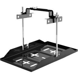 Battery Hold Down Kit Adjustable Battery Tray Universal Battery Box Battery Tie Down Holder with Stainless Steel Bracket Clamp for Boat, Car, Marine