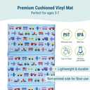 Wildkin Kids Vinyl Nap Mat Foldable, Durable Rest Mat for Daycare & Preschool