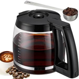 14-Cup Glass Coffee Pot Replacement Carafe Compatible with Cuisinart Coffee Maker DCC-3200 DCC-3200P1 DCC-2200 DCC-2600 DCC-2800 CBC-7000PCFR DCC-2200RC, 14-Cup Replacement Carafe for Cuisinart