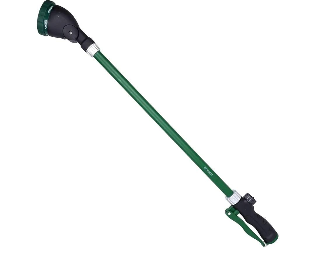 Heavy Duty 28 Inch Watering Wand with Pivoting Head, Adjustable Garden Hose Water Sprayer Wand with Ergonomic Handle, Spray 6 Watering Patterns, Perfect for Watering Seedling Beds, Flowers