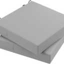 AAAAAcessories Outdoor Seat Cushions for Chairs, Waterproof, Fade-Resistant Patio Furniture Replacement Cushions, 21" x 21" x 4", Set of 2, Gray