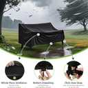 RICHIE Patio Loveseat Cover - Waterproof Outdoor 3-Seater Sofa Cover with Air Vent, UV Resistant Patio Furniture Covers for 78"W*34"D*31"H Loveseats (Black)