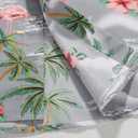 SSLR Pack Hawaiian Shirt for Men Flamingo Short Sleeve Casual Button Down Shirts Summer Beach Shirt (Gray, L)