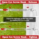 100FT Dog Runner for Yard with 15FT Tie Out Cable - Heavy Duty Trolley System for Large Dogs Up to 250LBS, Backyard/Park/Camping Use (Red, 100FT+15FT)