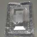 6 Pack Clear Plastic Serving Trays for Party, 9 x 13 Inch - Heavy Duty Plastic Trays for Food - Rectangular Party Serving Trays and Platters - Clear Disposable Trays