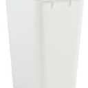Rubbermaid Swing Top Waste Container for Home and Kitchen, Easy Access Disposal and Slim Modern Trash Can with Lid, 12.2 Gallon Capacity, White. No top