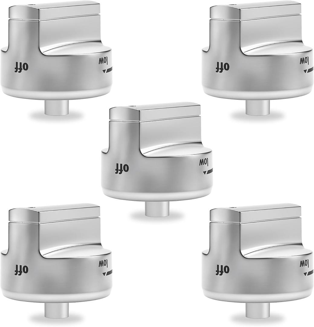 W11101439 Stove Knobs Compatible with Whirlpool Maytag Range Surface Burner Knobs MGR6600FW0 MGR6600FZ0 MGR7700LZ0, Replacements for 4534467 AP6238046 PS12074638-5 Pack