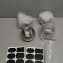 Baderke 4 Sets 16 oz Stainless Steel Sugar Bowl with Lid and Spoon Sugar Container with Tag Sugar Bowl Salt Container with Clear Glass Lid Small Condiment Container for Home and Kitchen Storage