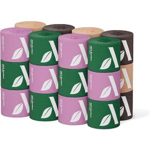 Amazon Aware 100% Bamboo 3-Ply Toilet Paper, Unscented, 24 Rolls, FSC Certified, 350 Sheets, 8400 Count, Pack of 24, Plastic-Free
