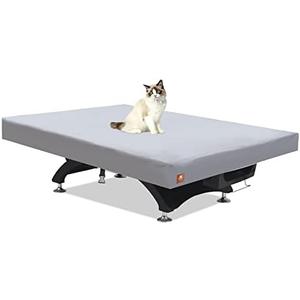 ClawsCover Pool Table Cover 7/8/9 Feet,Heavy Duty Waterproof Scratch-Free 600D Polyester Cloth,Outdoor Pool Table Covers,All-Weather Protection,Indoor Billiards Table Accessories,Light Grey