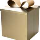 BIOBROWN Medium Gift Boxes with Lids for Presents, 9x9x9 Inches Gold Collapsible Gift Box for Christmas, Valentine's Day, Birthday, Wedding, Baby Shower, Party, Any Occasion