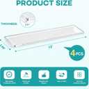 LILXIU 4 PCS 13 Inch Medicine Cabinet Shelves Acrylic Medicine Cabinet Shelf Replacement for Living Room Bathroom Kitchen Wall Mounted and Hanging Cabinets