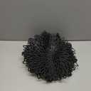 Snowkingdom Pack of 12 Black Placemats Washable Pressed Vinyl Laser Cut Dining Table Mats Round Floral Charger Decoration for Christmas Halloween Thanksgiving Wedding