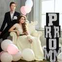 Queekay 8 Pcs Prom Column Standup Photo Booth Decorations 2026 Prom Backdrop Balloon Boxes Cardboard Decoration Column for Party College, 11.8 x 44.9 Inch(Silver, Black)