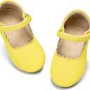 Girls' Vintage Mary Jane Ballet Flats - Shiny Patent Leather Party Shoes (10 Toddler, Tf516-sunbeam Yellow)