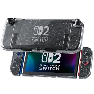RHOTALL Glitter Case for Nintendo Switch 2 2025, Protective Dockable PC Shell Case, Slim Design Crystal Flash Controller Cover with Detachable joycon Compatible with New Nintendo Switch 2 7.9 Inch