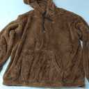 Men's Bear Ear Hoodies Drawstring Long Sleeve Fleece Sweatshirt Fuzzy Pullover Tops Size Large