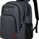 School Backpack for Teen Boys & Girls - 8 Compartments Water Resistant Bookbag with Large Laptop Sleeve | 15.6 Inch Anti-Theft College Student Backpack, Black