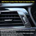 Acouto Side Air Conditioning Vent Trim Covers Fit for 3 Series F30 2013-2018 Car Interior Air Outlet Vent Frame Cover Left and Right Trim Decorative Sticker ABS Carbon Fiber