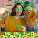2 x 163Pcs St. Patrick's Day Accessories Party Favor Set, Tattoo Stickers, Necklaces, Bracelets, Shamrock Glasses, lucky Coins for Irish Party Supplies