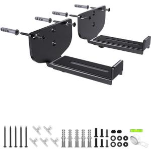 Etour Soundbar Wall Mount Bracket Universal Speaker Mounting [ MAX 38LBS] Depth Adjustable (3.3"-6.5") for Samsung, Vizio, LG, Sony, JBL, Bose, and More Sound Bar Mounts Under TV Soundbar Shelf