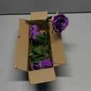 Briful Purple Artificial Roses 6PCS 18.9" Silk Rose Flowers with Long Stems Realistic Faux Rose Bouquet for DIY Wedding Arrangements Table Vase Centerpieces Home Event Decor
