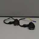 Universal Motorcycle Front Bullet LED Turn Signals, Switchback White Running Lights Compatible with Honda Harley Yamaha Scooter Kawasaki Suzuki Triumph