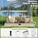 Teabelle Pop-Up Bubble Tent, 1-4 Person Transparent Outdoor Shelter with 540View, Waterproof Outdoor Pod with Floor Mat, Clear Tent Camping Shelter for Watching Sports, Camping, Fishing