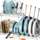 MonaSixy 3-Pack Pots and Pans Organizer for Under Cabinet, Bright White