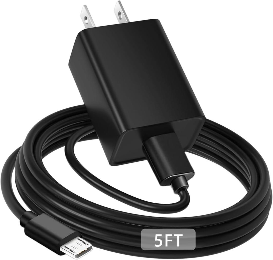Micro USB Charger for Kindle Paperwhite 5th/6th/7th/10th, Kindle Oasis, Voyage, DX, Keyboard, Touch, 1th/2th/4th/5th/7th/8th/10th Charger Charging Cable Cord Power Adapter 10W