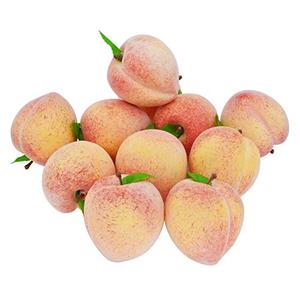 JEDFORE Fake Fruit Home House Kitchen Party Decoration Simulation Artificial Lifelike Peach 10pcs Set