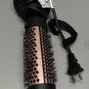 zavarea Thermal Brush, 1.5 Inch Heated Round Curling Brush, 800M Negative Ions Ceramic Stylers for Less Frizz, 4 Temp Set, Dual Voltage for Travel, Easy Use Boosts Shine (Elegant Black)