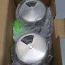 HOME EC Original Salt and Pepper Shakers Set with Adjustable Pour Holes - Glass and Stainless Steel Salt Shaker and Pepper Shaker - Farmhouse Spice dispenser for salts, ground peppercorn and spices (2pk, Silver)