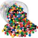 Learning Resources Plastic Centimeter Cubes, Math Cubes, Counting, Homeschool, Set of 1000, Ages 6+