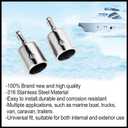 2Pcs Boat Bimini Top Fitting Deck Hinge Slide Cap Pipe Eye End Cap External Eye End Canopy Tube Boat Accessories (7/8" 22mm)