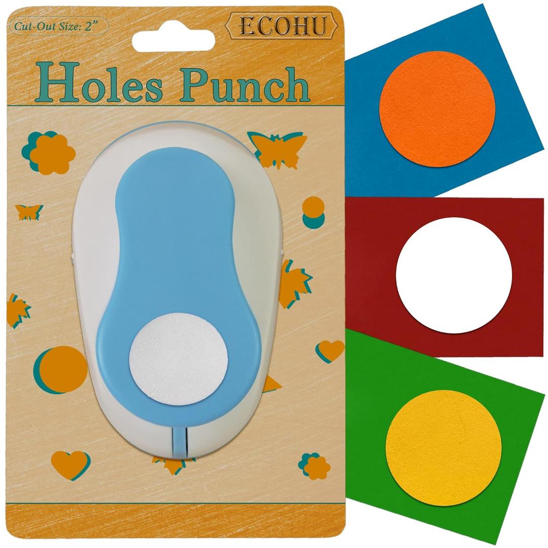 Circle Hole Punch for Craft Size Out 2-Inch, Paper Punches, Craft Lever Punch Handmade, Tool Circle Punch for Scrapbook, Festival Cards, DIY Arts
