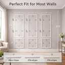 Wall Molding Trim Panels 3 Set 54x24 Peel & Stick PaintableMade with Bulk Polymerization for High-Purity Durability, Peel and Stick No-Damage Installation for Accent Walls, TV Walls,Hallways