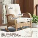 Outdoor Wicker Chair Replacement Cushions Set of 2, 4" Thick Waterproof Removable Patio Furniture Seat Cushion and High Back, 22x25 Inch Chairs Loveseat Couch Sectional Sofa with Zipper,  2 Pack, Beige