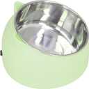 Asixxsix Heated Pet Bowl, 1.5L 15 Degree Slanted Bowl for Dogs and Cats, Overheating Protection, Easier to Reach Food, Smart Constant Thermal Bowl Dog Cat Heated Water Bowl for Pet, Outdoor(Green)