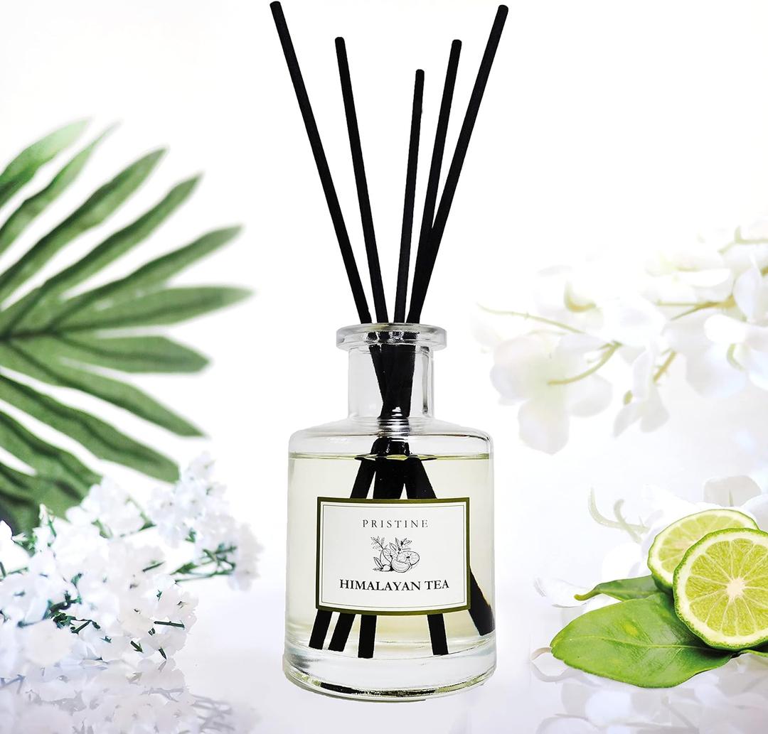 PRISTINE Himalayan Tea/Inspired by Westin Hotel Reed Diffuser for Home | Fresh Bergamot/White Tea Room Fragrance Reed Diffusers, Oil & Room Diffusers with Reed | Home Fragrance Scent Diffuser (6 Oz)