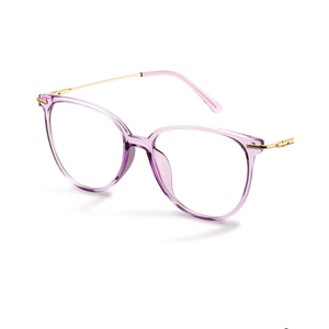 Gaoye Blue Light Blocking Glasses - Trending Round TR90 Frames, Metal Arms, UV400 Protection - Matching Soft Case