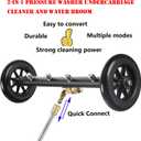 Tool Daily Dual-Function Undercarriage Cleaner,Surface Cleaner for Pressure Washer, 16 Inch, Underbody Car Wash Water Broom with 3 Pieces Extension Wand, 4000 PSI