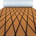 OCEANBROAD Diamond Boat Flooring with Self-Adhesive 96''x16''/38''/47'', 96''L x 38''W-25.33sqft