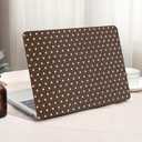 Seorsok Compatible with MacBook Pro 13 inch Case M2 2023,2022,2021-2016 A2338 M1 A2251 A2289 A2159 A1989 A1708 A1706,Cute Little Love Hearts Leather Plastic Hard Shell Case&Keyboard Cover,Dark Brown