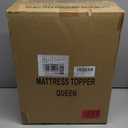 WhatsBedding Memory Foam Mattress Topper Queen Size, with 3D Bubble Mattress Pad Cover, Comfy Quilted 100% Cotton Layer for Back Pain, White,60"x80"