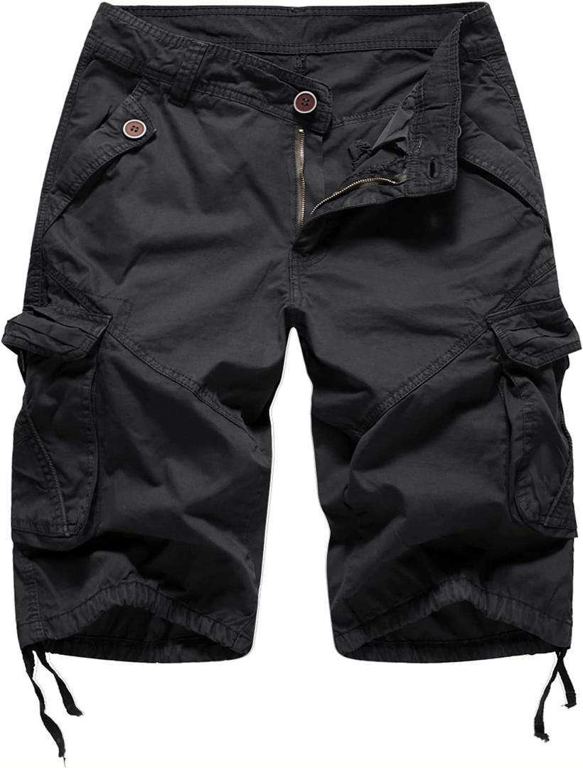 FOURSTEEDS Women's Casual Fitted Multi-Pockets Camouflage Twill Bermuda Cargo Shorts (16, Black) FOURSTEEDS Women's Casual Fitted Multi-Pockets Camouflage Twill Bermuda Cargo Shorts (16, Black)